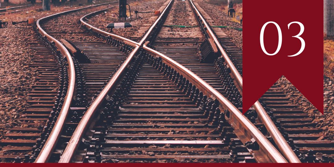 Episode 3 - a photo of old train tracks. 